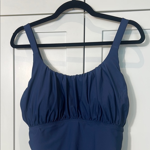 Laphee Rose One Piece Swimsuit Tummy Control Ruched Blue Size XXL New - Picture 4 of 16